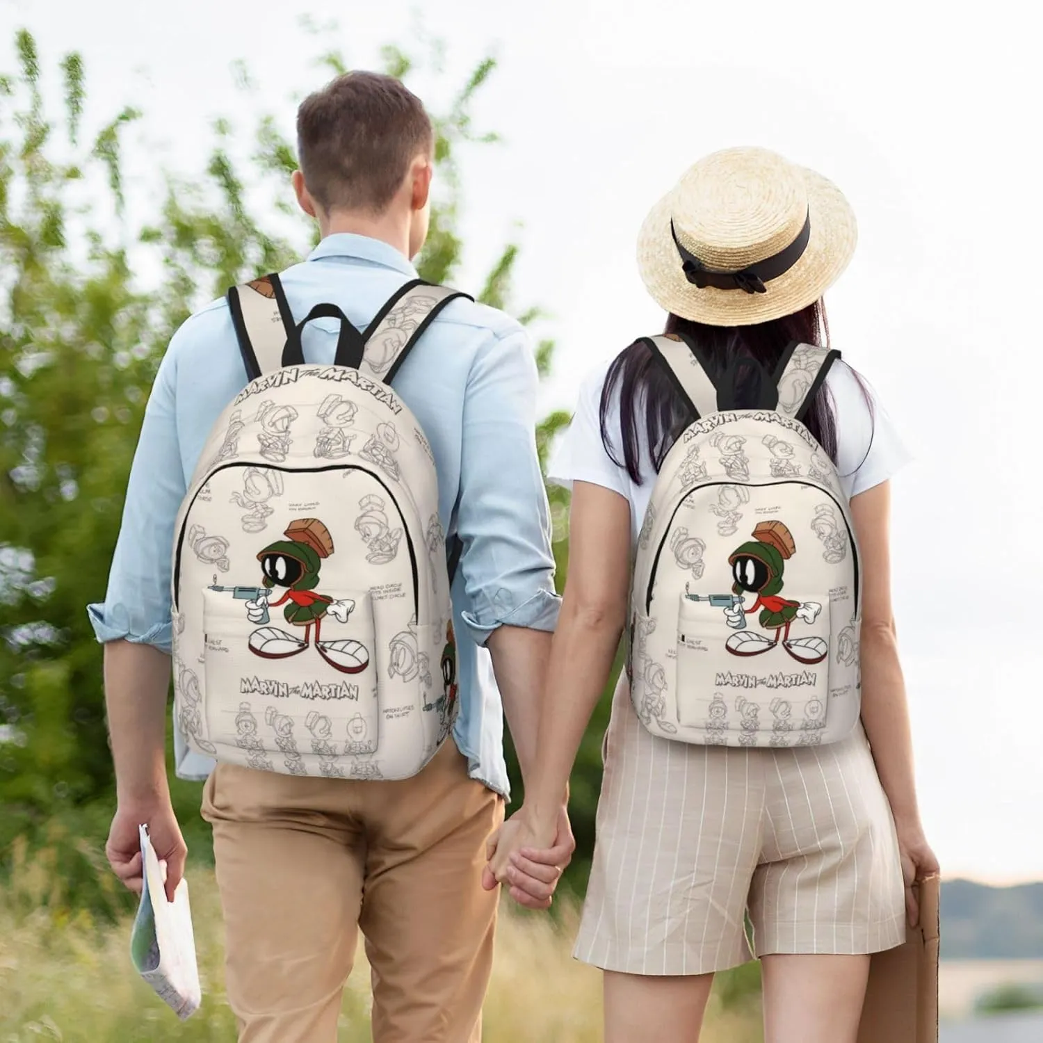 Canvas Backpacks Marvin Anime The Martian Laptop Backpack Unisex Multipurpose Double Shoulder Bag for Camping Travle Work Hiking Gifts