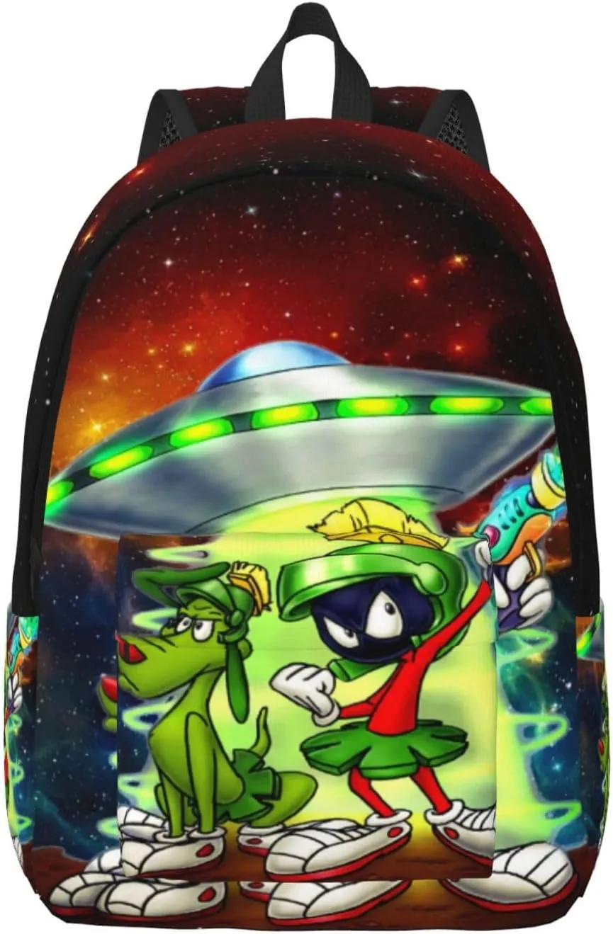 Canvas Backpacks Marvin Anime The Martian Laptop Backpack Unisex Multipurpose Double Shoulder Bag for Camping Travle Work Hiking Gifts