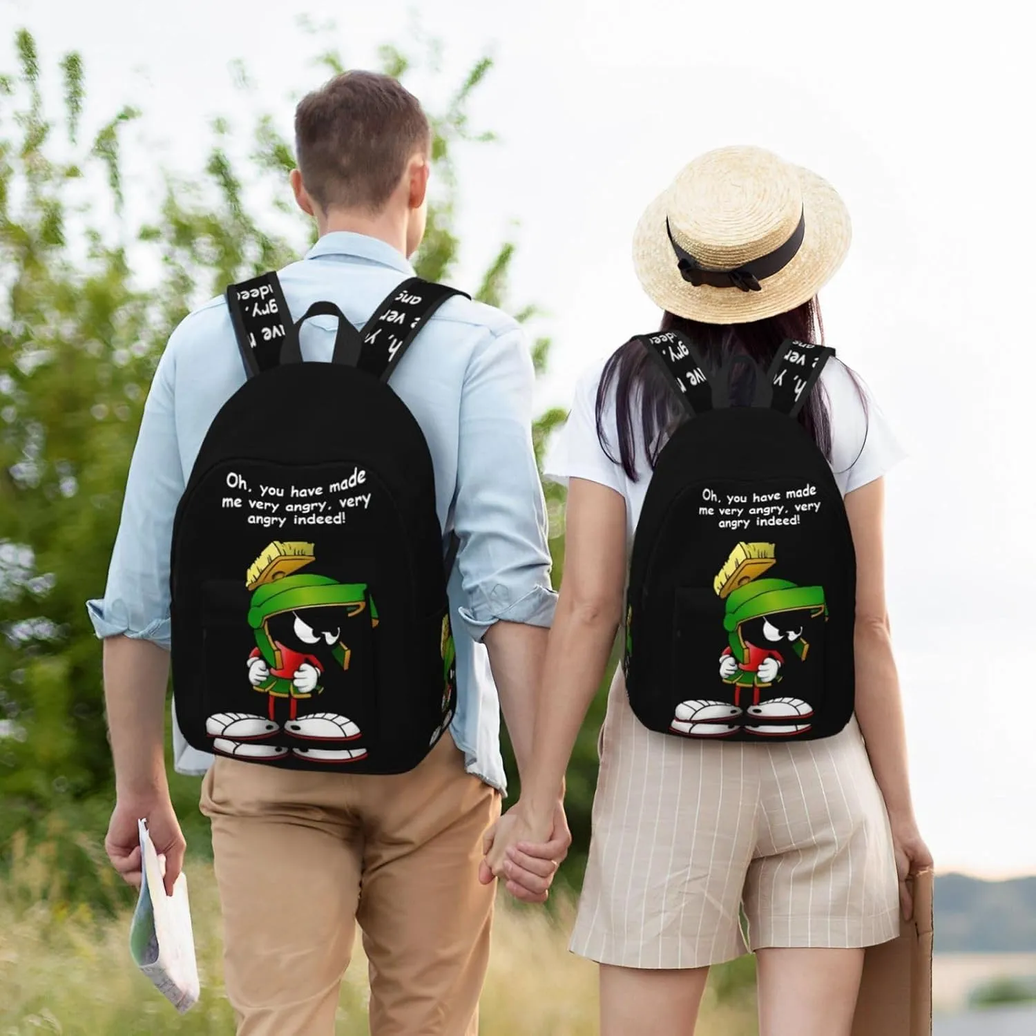 Canvas Backpacks Marvin Anime The Martian Laptop Backpack Unisex Multipurpose Double Shoulder Bag for Camping Travle Work Hiking Gifts