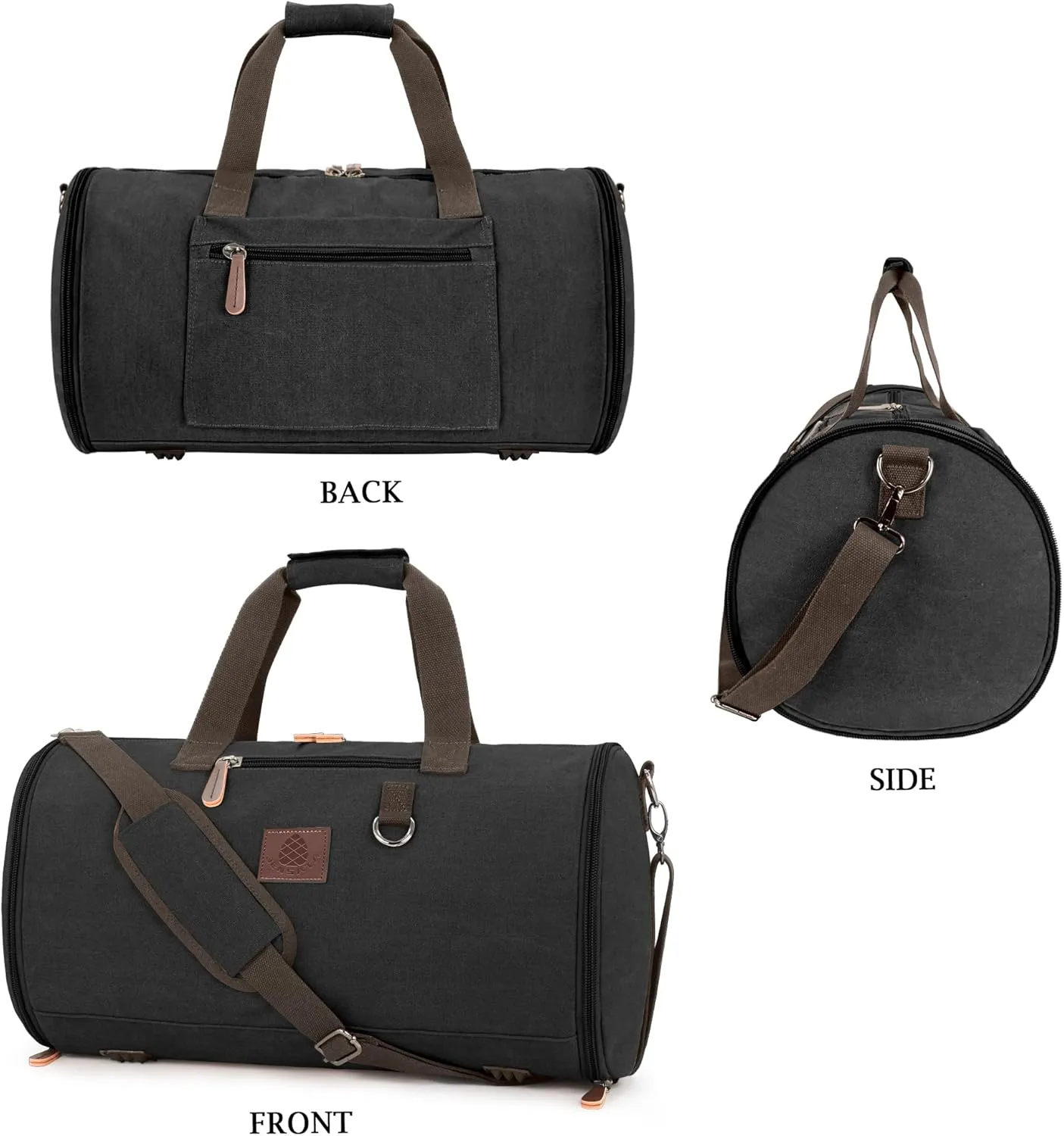 Canvas Duffle Bag for Men - 50L-70L Large Weekender Overnight Expandable Carry On Bag
