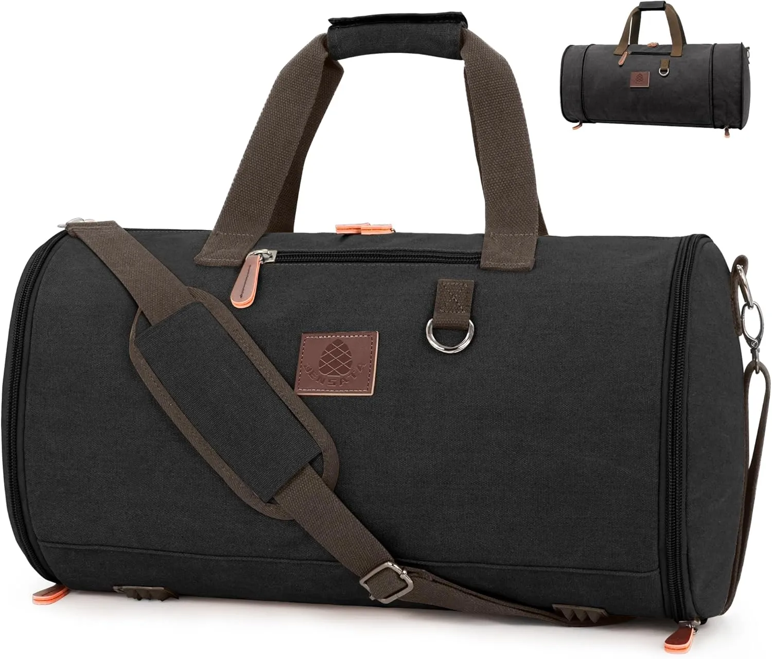 Canvas Duffle Bag for Men - 50L-70L Large Weekender Overnight Expandable Carry On Bag