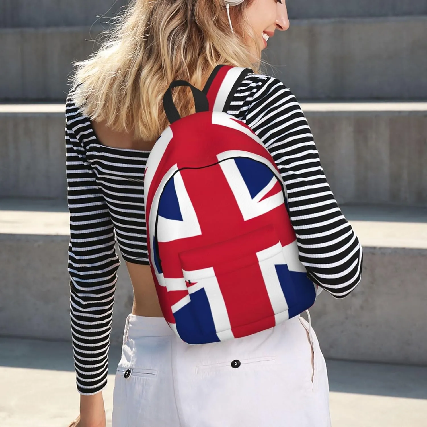 Canvas Fashions British flag Print Backpacks,Casual Lightweight Sports Rucksack Travel Multipurpose Bag