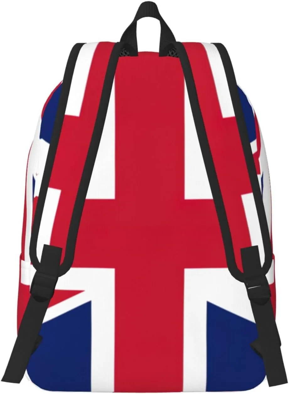 Canvas Fashions British flag Print Backpacks,Casual Lightweight Sports Rucksack Travel Multipurpose Bag