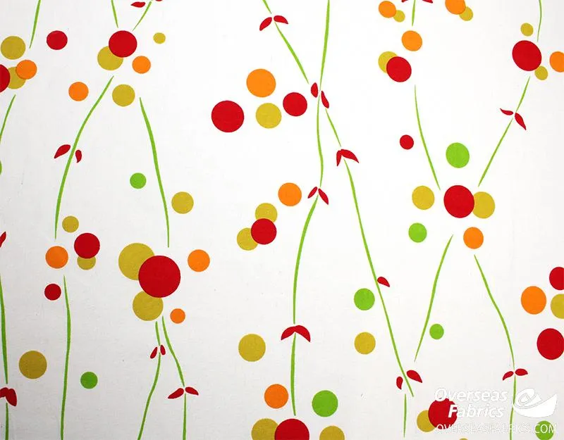 Canvas Print 60" - Bubble Floral, White