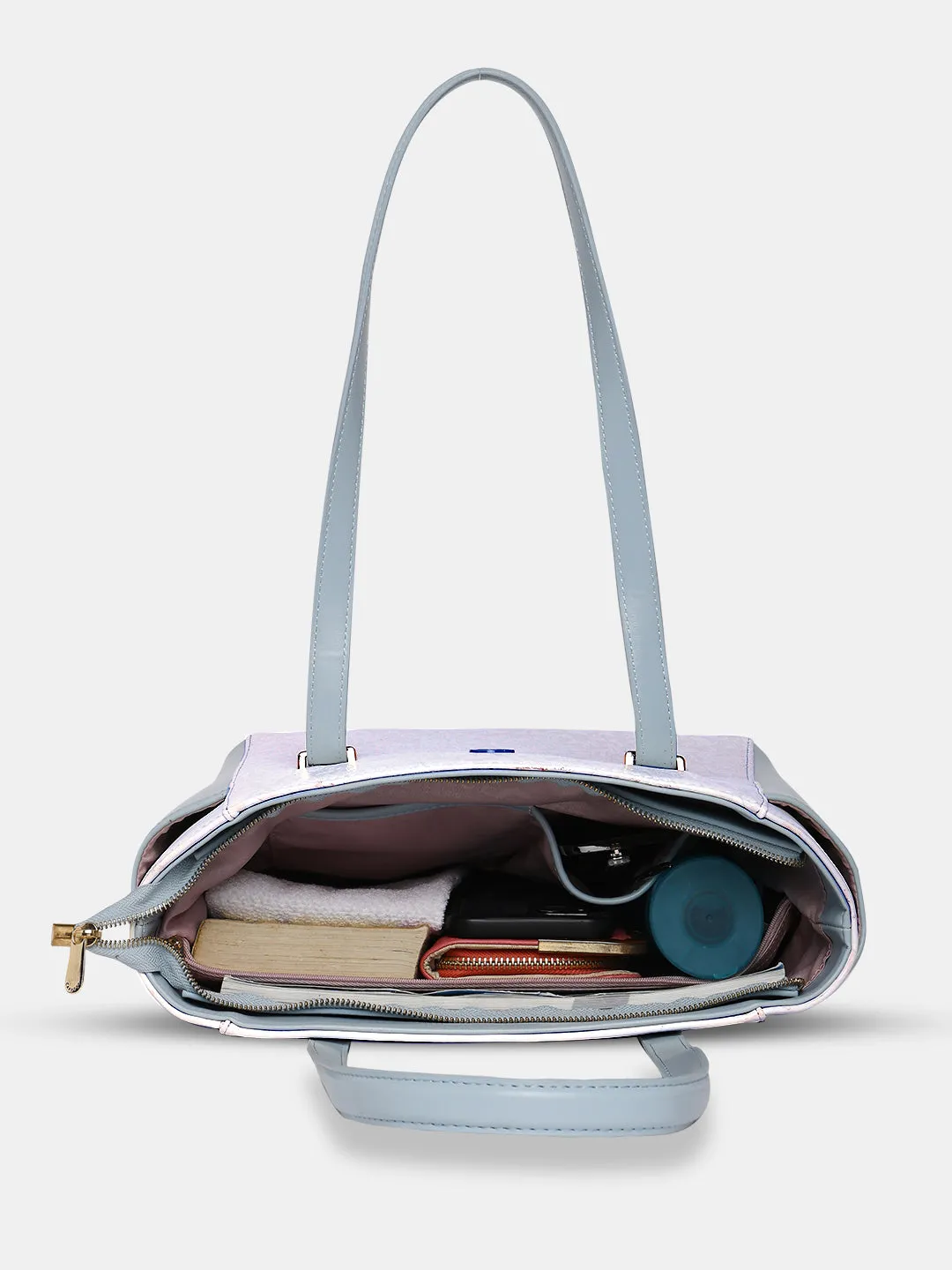 Caprese Aurora Medium Blue Tote Bag