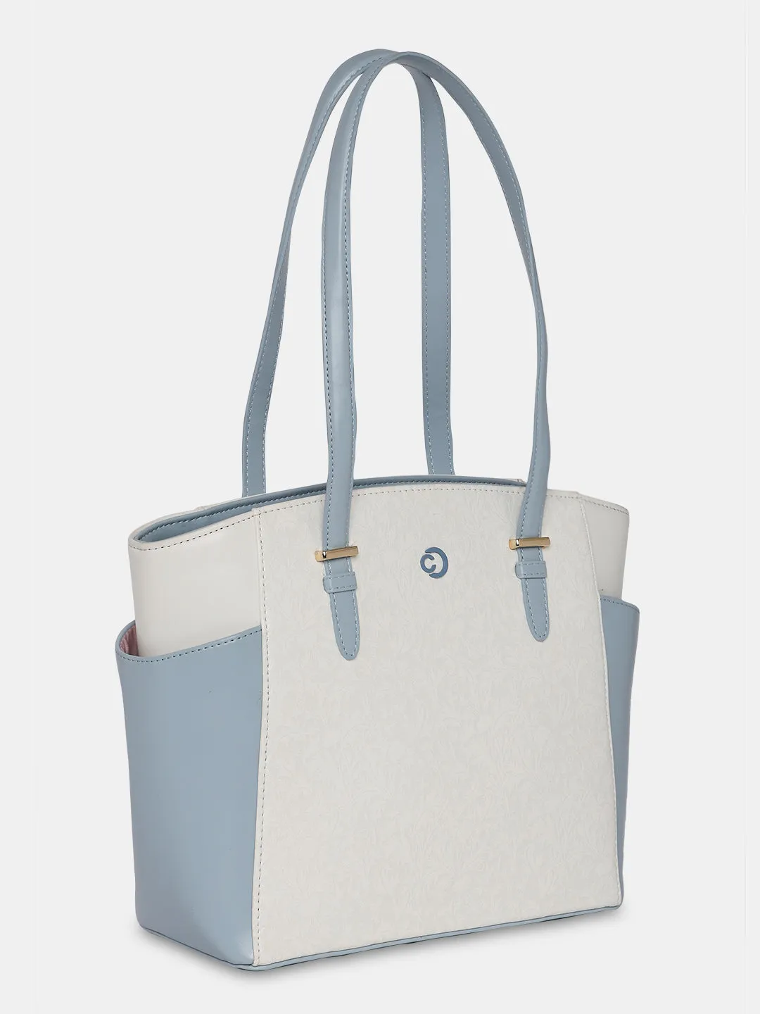 Caprese Aurora Medium Blue Tote Bag