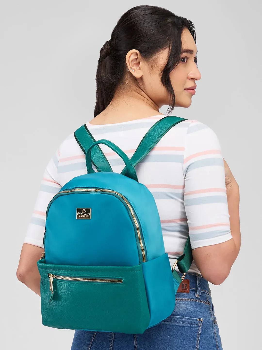 Caprese Casper Medium Blue Casual Backpack