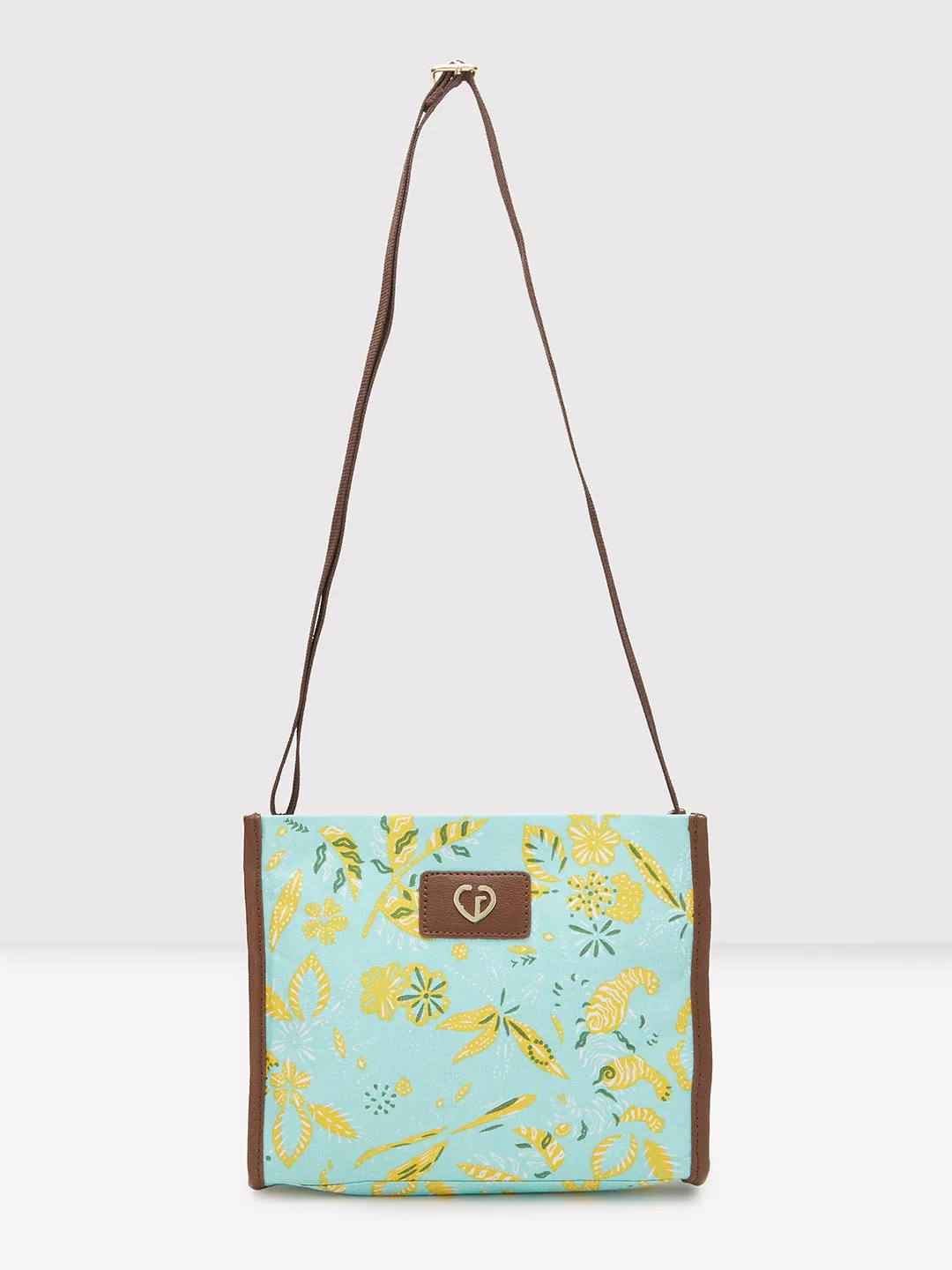 Caprese Hazel Medium Aqua Sling Bag