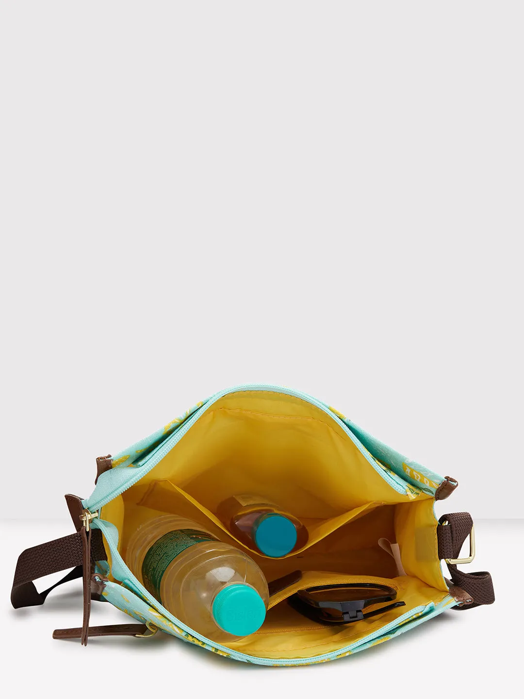 Caprese Hazel Medium Aqua Sling Bag