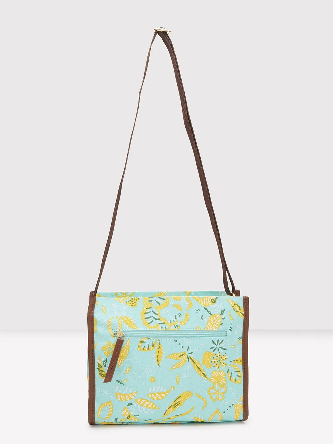 Caprese Hazel Medium Aqua Sling Bag