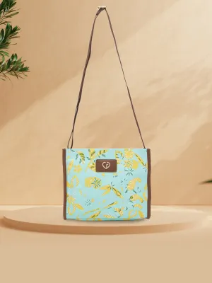 Caprese Hazel Medium Aqua Sling Bag