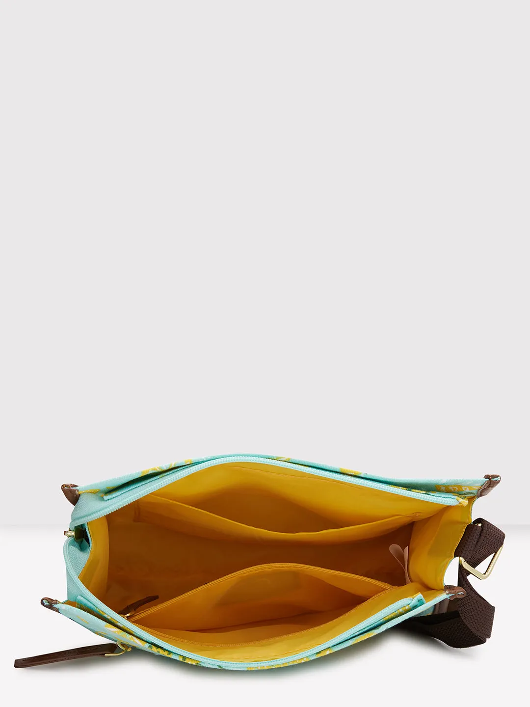 Caprese Hazel Medium Aqua Sling Bag