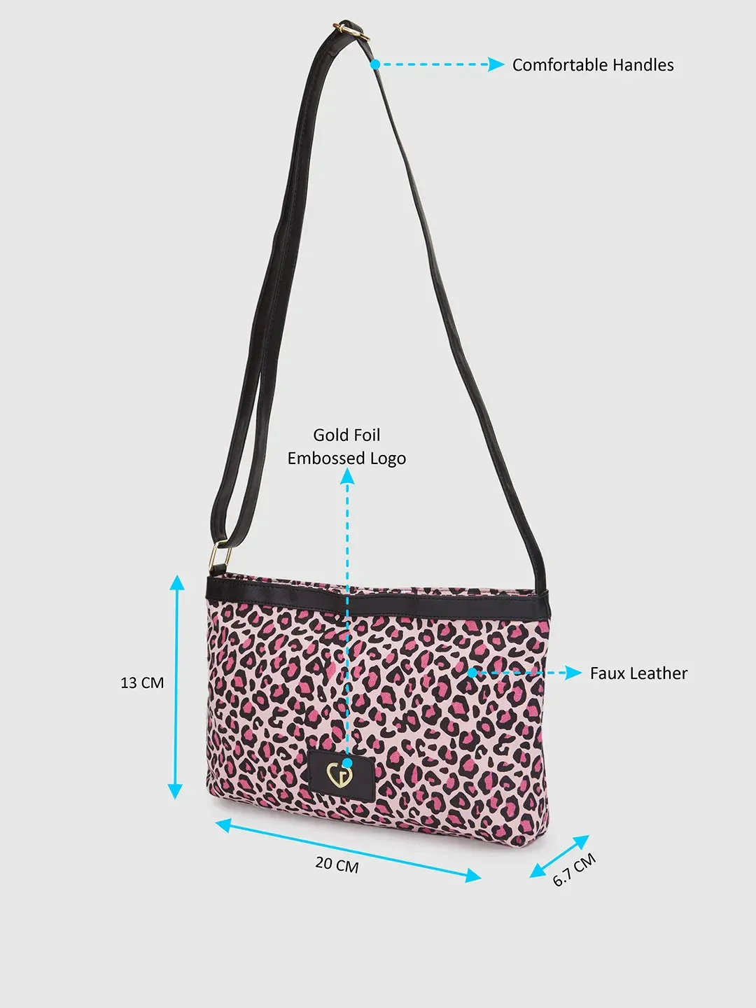 Caprese Karel Large Fuchsia Sling Bag