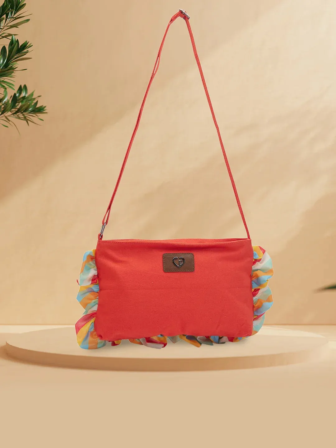 Caprese Oakley Large Red Sling Bag