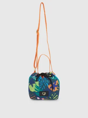 Caprese Octavia Small Indigo Drawstring Sling Bag