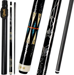 Carbon Fiber Pool Cue Stick, Low Deflection Shaft Billiard Cue Sticks with Hard Case, Pool Table Sticks Queue, 19 oz Pool Que
