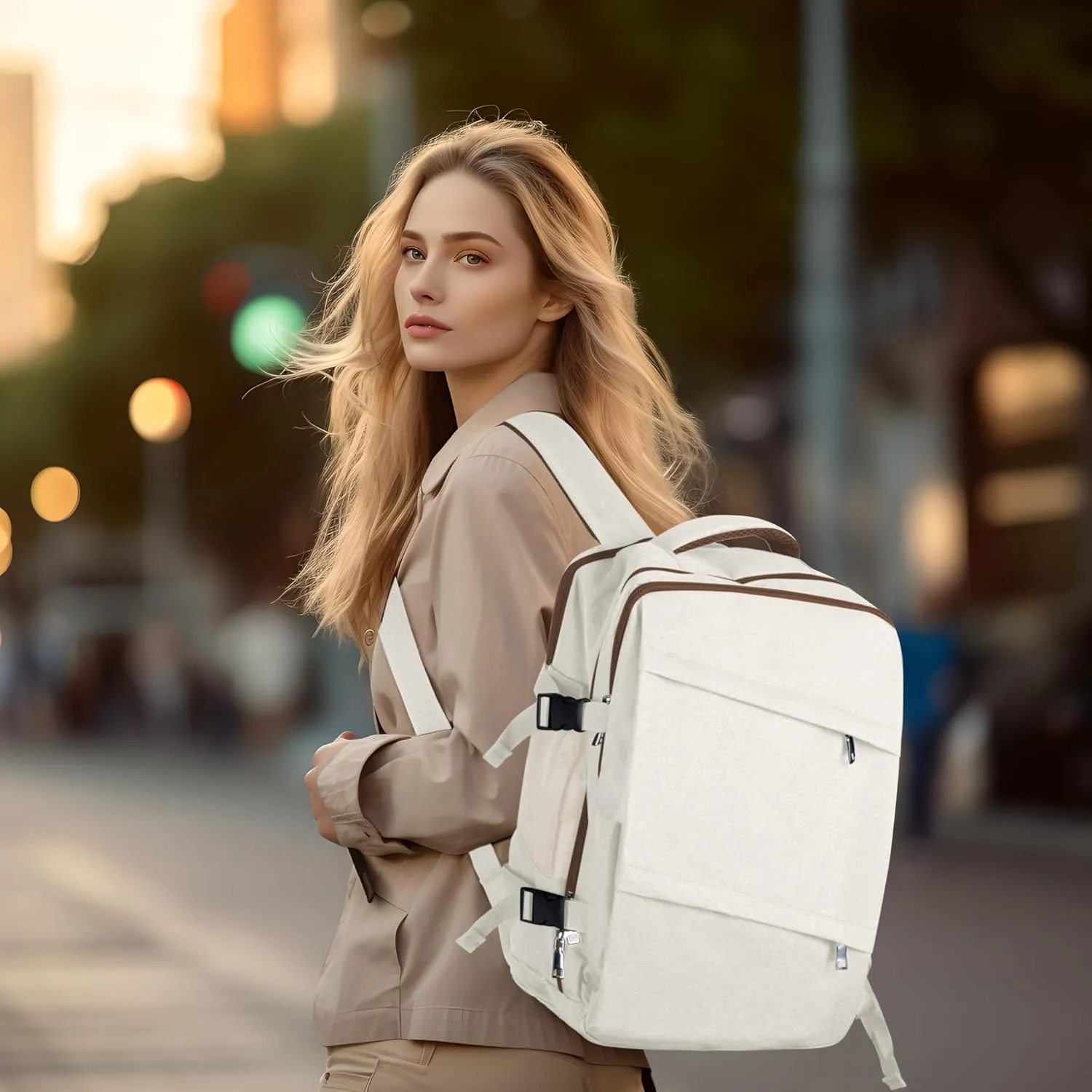 Carry On Backpack Large Travel Backpack fits 15.6in Laptop Flight Approved Carry On Bag for Men Women Luggage Daypack