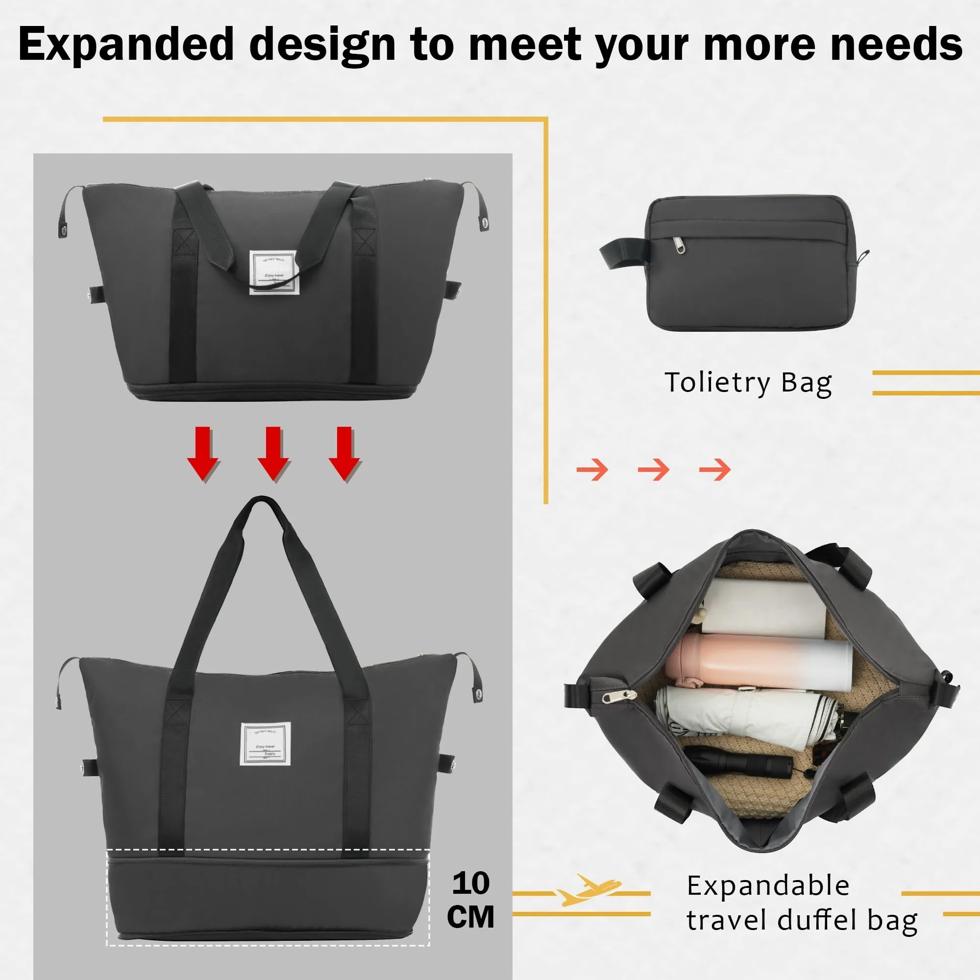 Carry On Lightweight Luggage, Suitcases with Spinner Wheels, 2 Piece Set (20/24), ABS PC Hardshell Luggage with TSA Lock & Bags