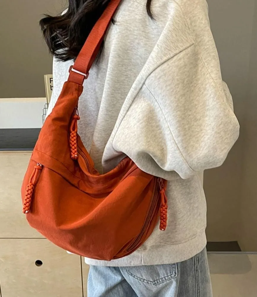 Casual Canvas Hobo Tote Shoulder Crossbody Bags for Women Handbag Lightweight Top Handle Purse