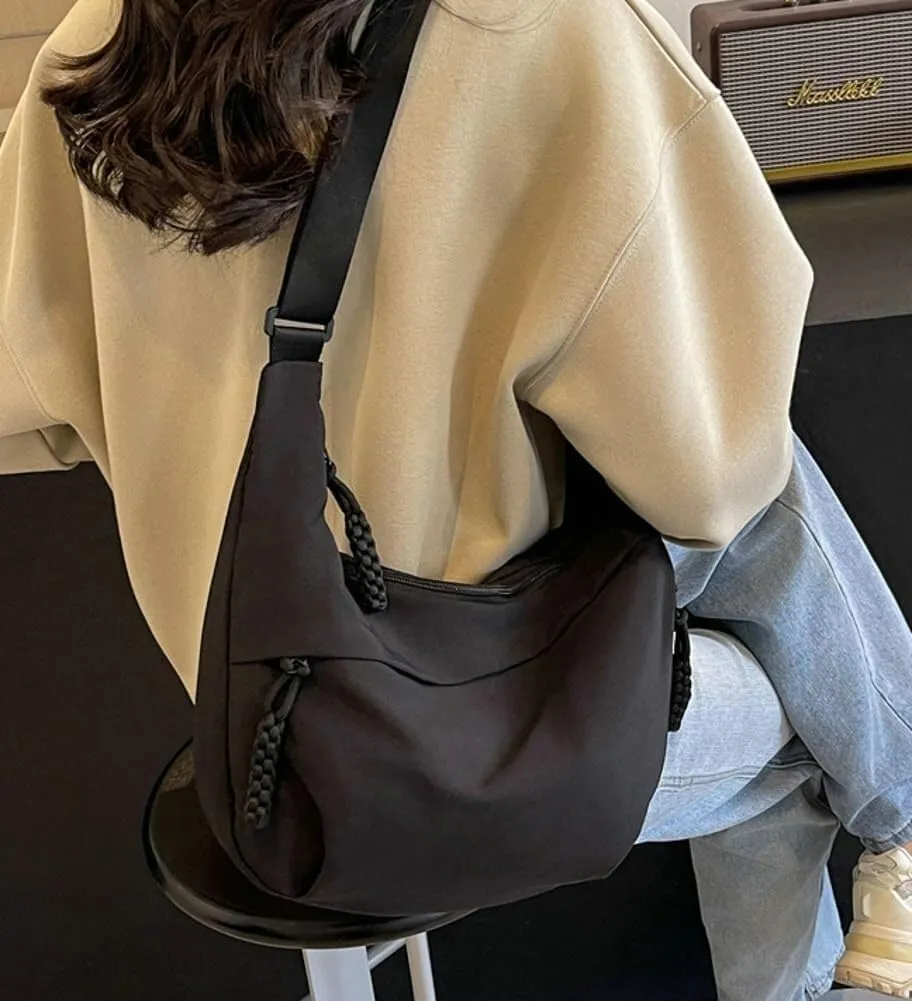 Casual Canvas Hobo Tote Shoulder Crossbody Bags for Women Handbag Lightweight Top Handle Purse