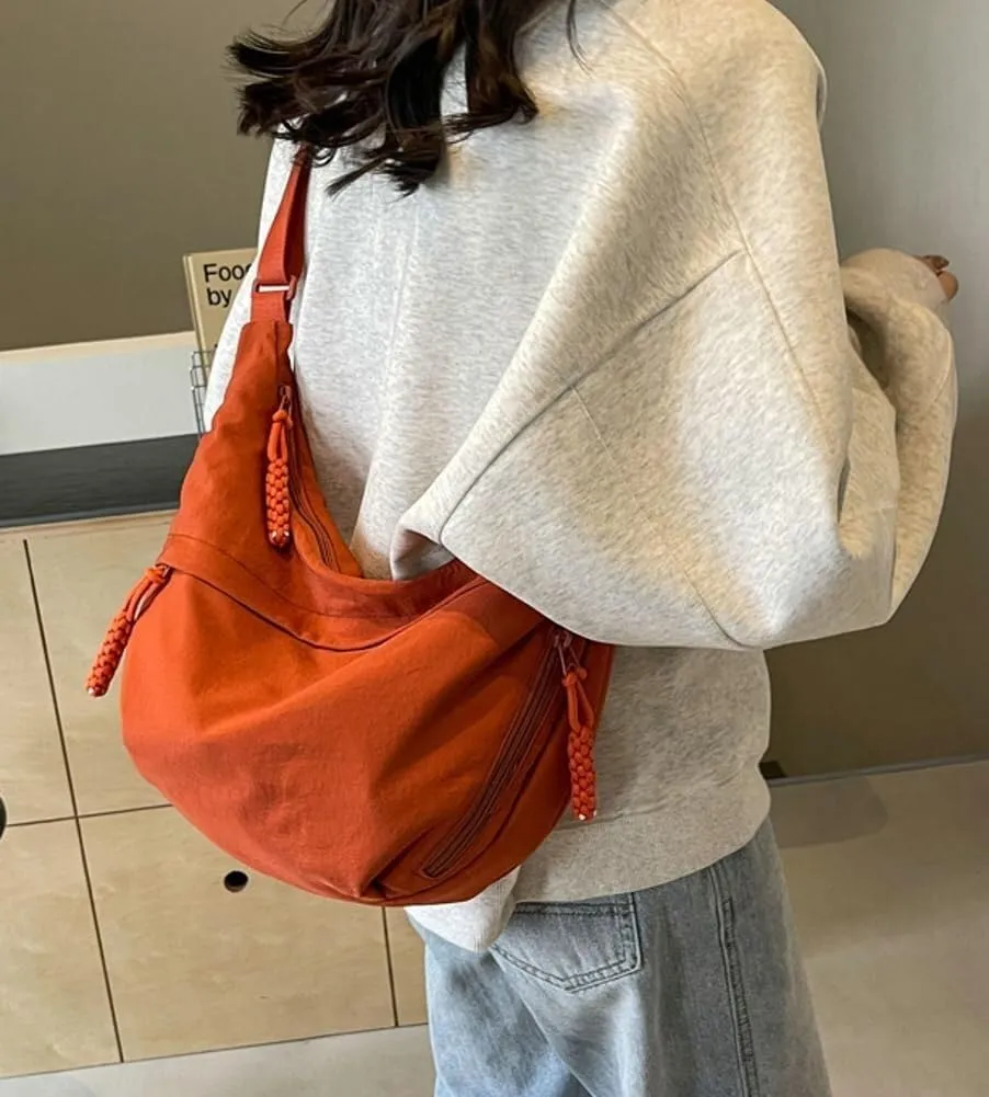 Casual Canvas Hobo Tote Shoulder Crossbody Bags for Women Handbag Lightweight Top Handle Purse