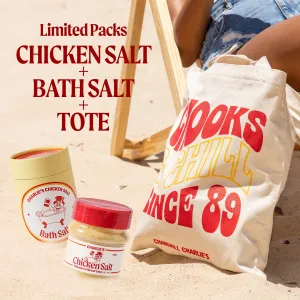 Chicken Salt, Bath Salt & Tote Bag Pack