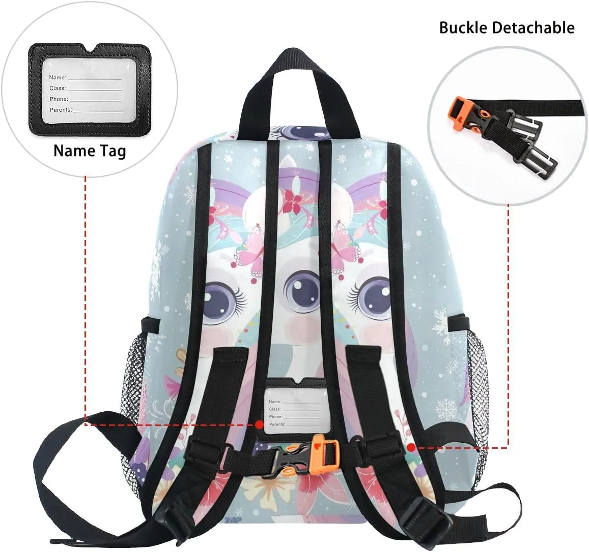 CHIFIGNO Custom Backpack with Name, Personalized Kid's Toddler Backpack for Boys Girls, Customized Schoolbag for School Travel
