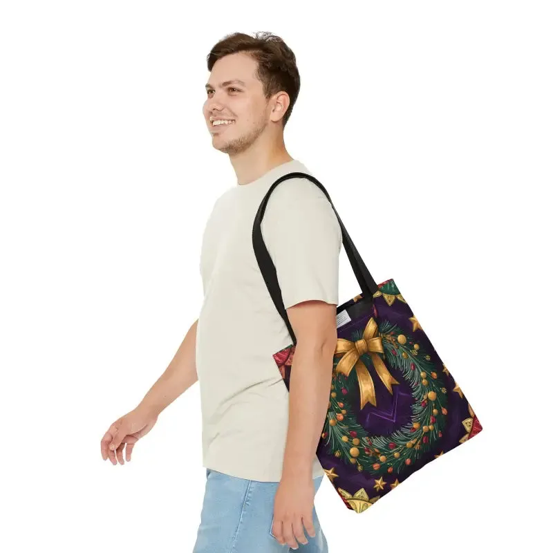 Christmas Wreath Aop Tote Magical Style and Function