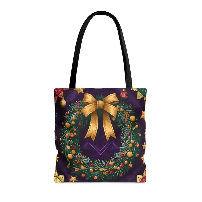 Christmas Wreath Aop Tote Magical Style and Function