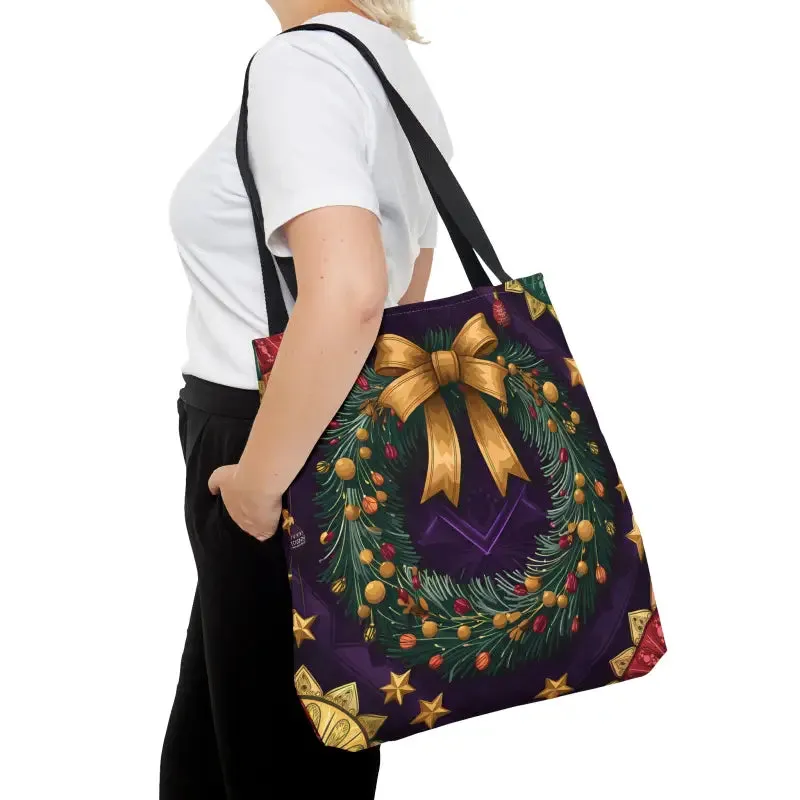 Christmas Wreath Aop Tote Magical Style and Function