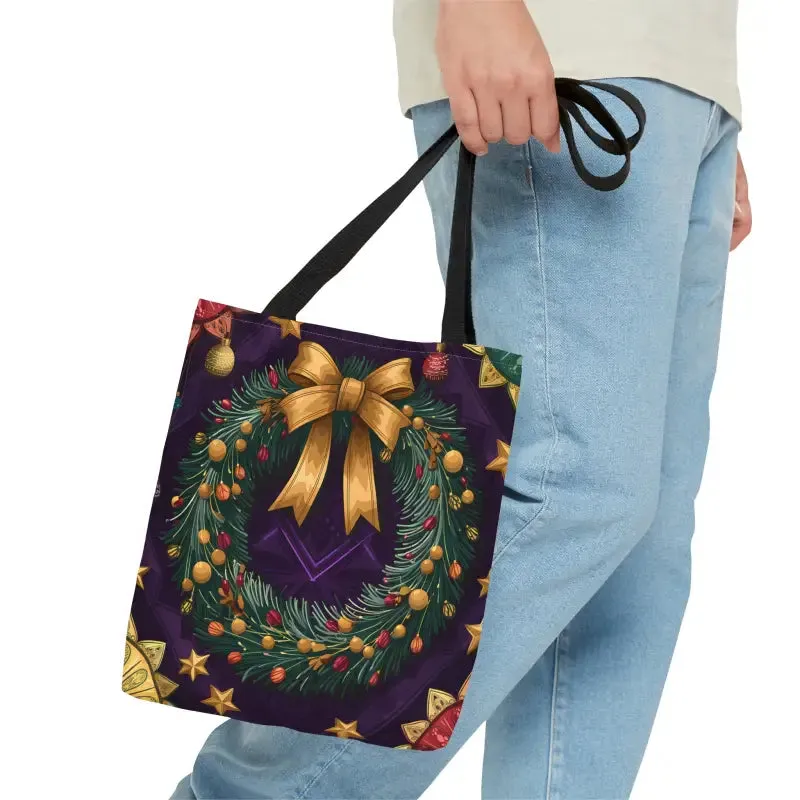 Christmas Wreath Aop Tote Magical Style and Function