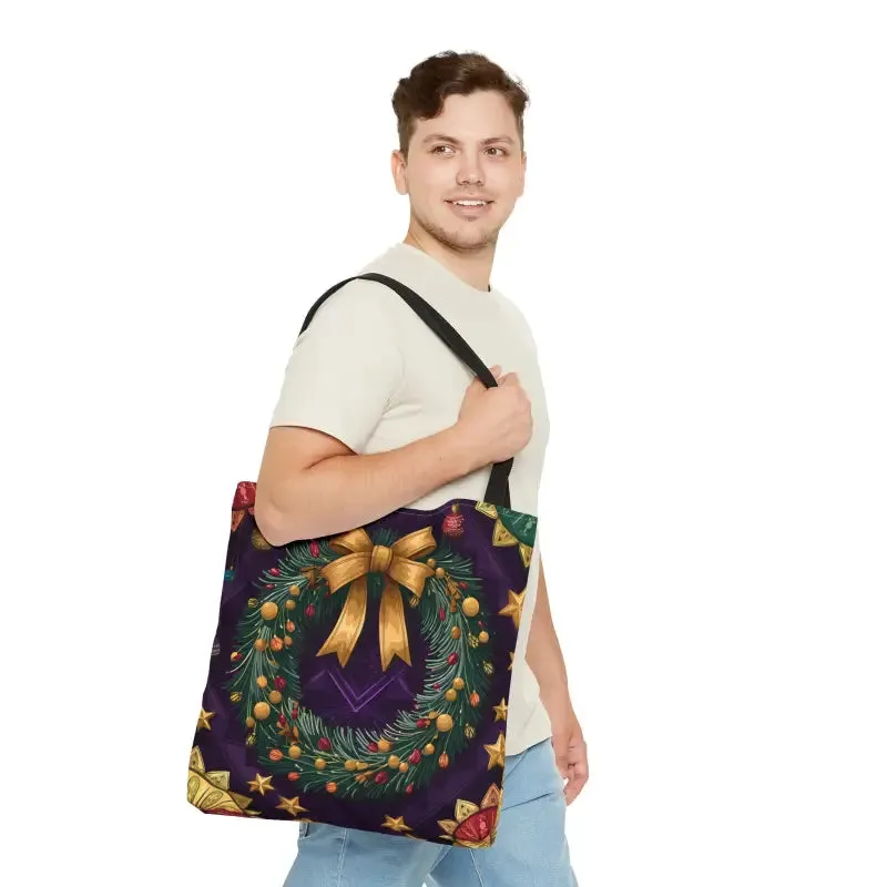 Christmas Wreath Aop Tote Magical Style and Function