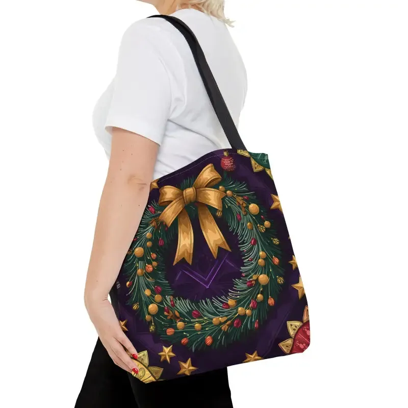 Christmas Wreath Aop Tote Magical Style and Function