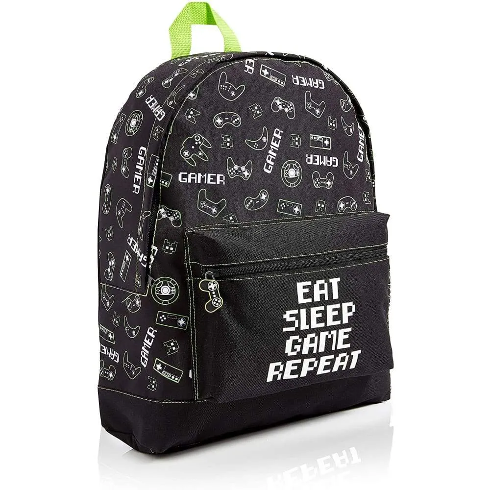 CityComfort Glow In The Dark Gamer Large Backpack for Boys, Teenagers (Black Gamer)
