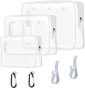 Clear Insert Bag Accessories for Beach Tote Bag, Clear Travel Storage Inner Pouch for Cosmetic, Toiletry & Makeup Brush Organizer Divider