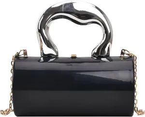 Clutch Tote Bag for Women, Acrylic Hobo Purse Y2k Clutch Fashion Crossbody Handbag Cylindric Evening Shoulder Bag