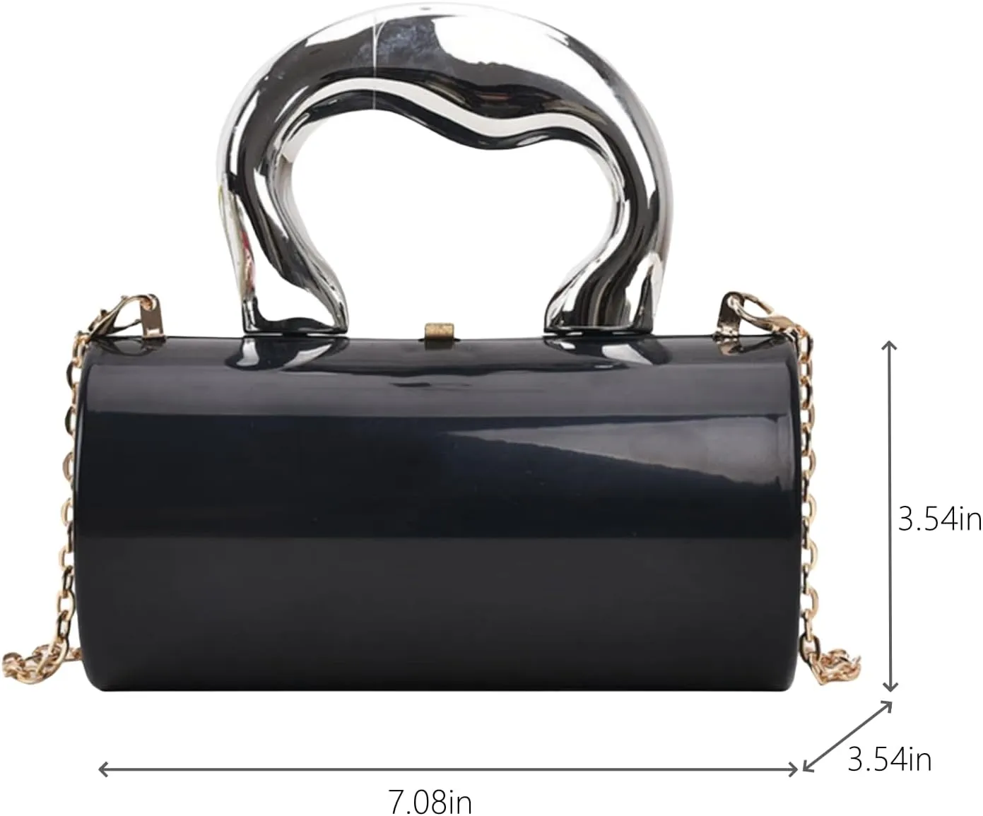 Clutch Tote Bag for Women, Acrylic Hobo Purse Y2k Clutch Fashion Crossbody Handbag Cylindric Evening Shoulder Bag
