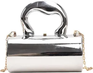 Clutch Tote Bag for Women, Acrylic Hobo Purse Y2k Clutch Fashion Crossbody Handbag Cylindric Evening Shoulder Bag