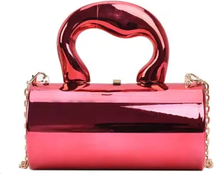 Clutch Tote Bag for Women, Acrylic Hobo Purse Y2k Clutch Fashion Crossbody Handbag Cylindric Evening Shoulder Bag