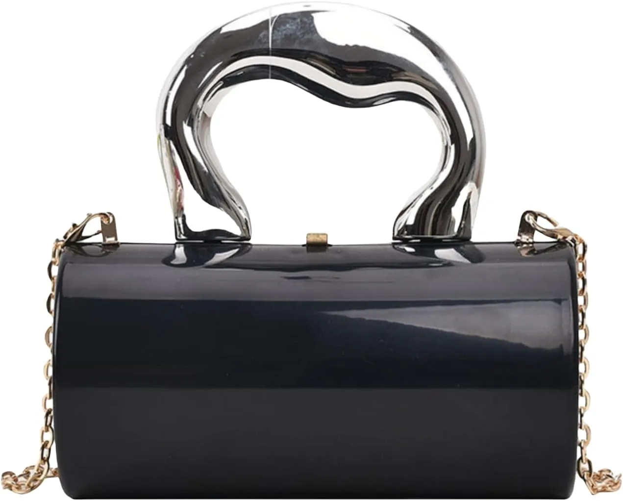 Clutch Tote Bag for Women, Acrylic Hobo Purse Y2k Clutch Fashion Crossbody Handbag Cylindric Evening Shoulder Bag