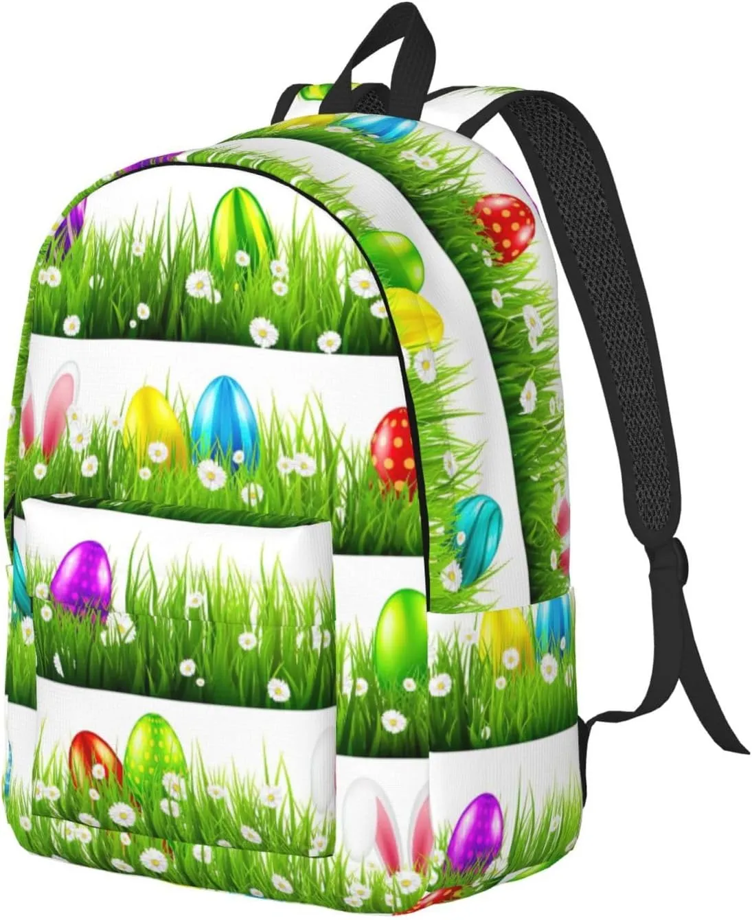Colorful Easter Egg Canvas Casual Lightweight Duffel Bag, Fashion Duffel Bag, Casual Daypack, Unisex Travel Backpack