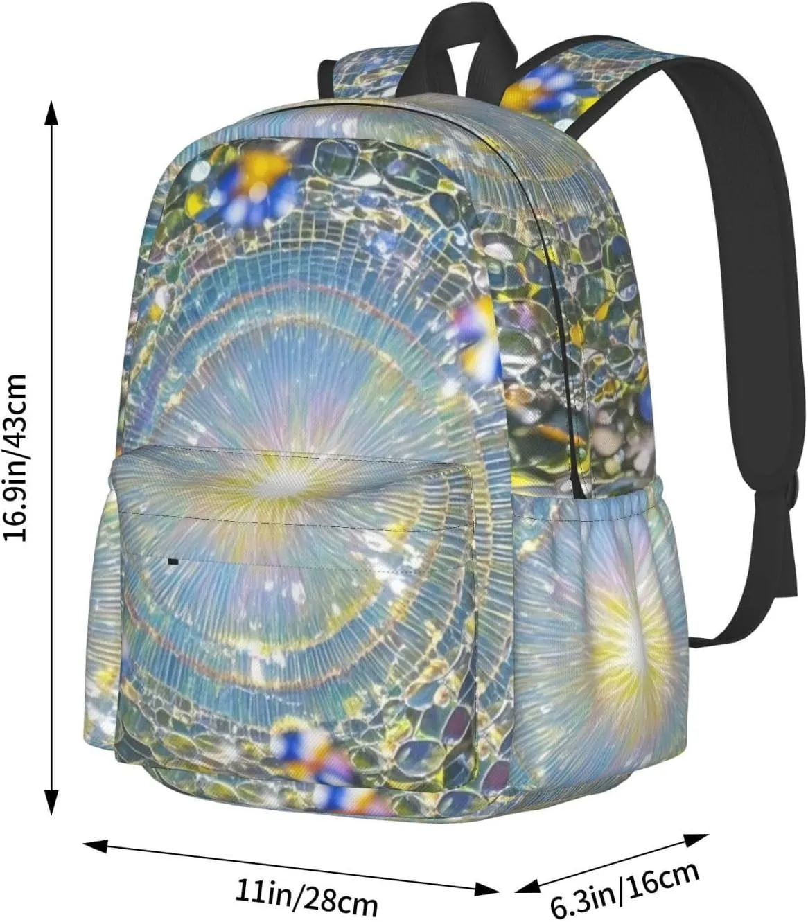 Colorful Glass Light Tunnel Adult Backpacks 15 Inch Laptop Backpack Travel Bag for Men Women Gifts