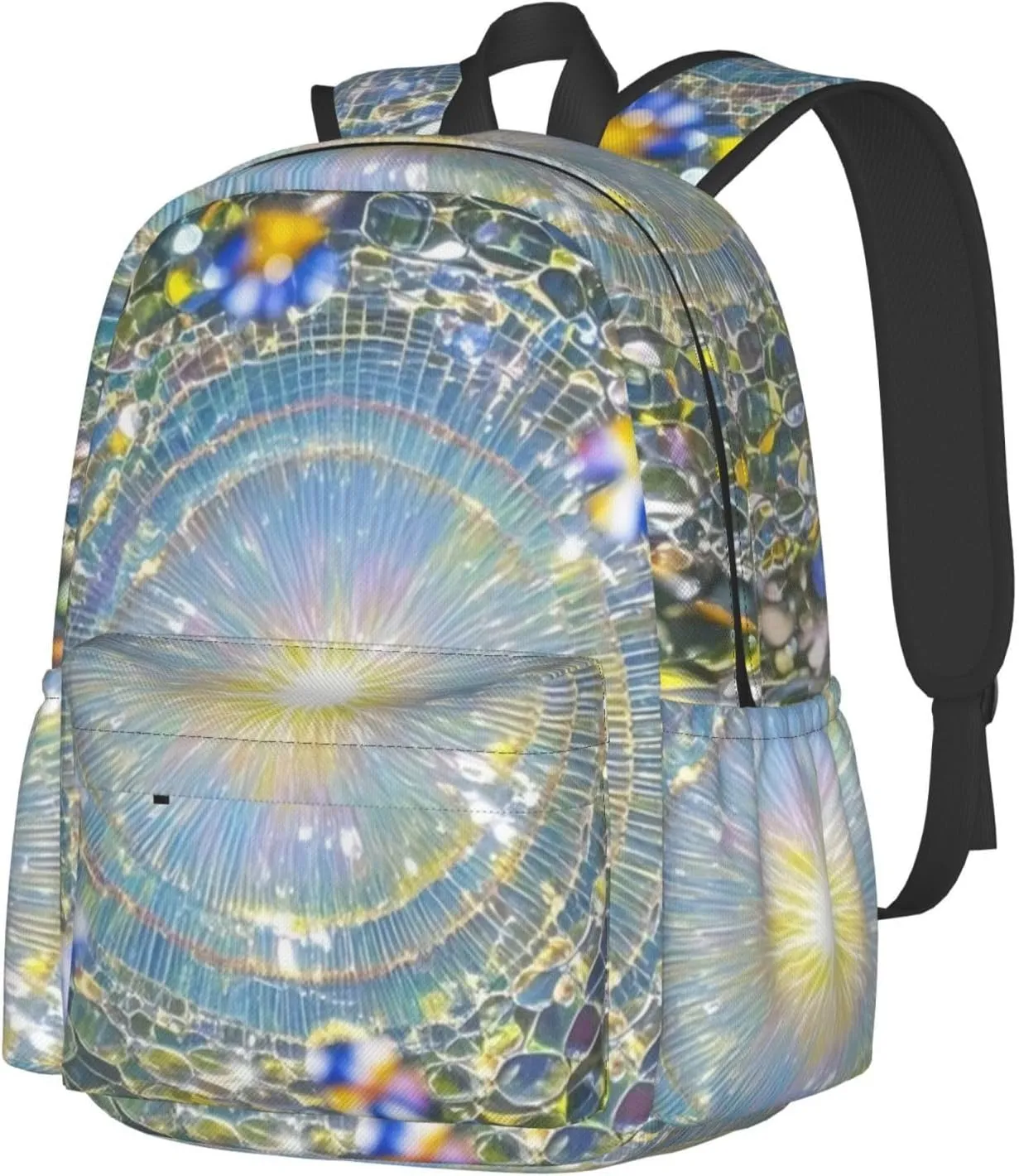 Colorful Glass Light Tunnel Adult Backpacks 15 Inch Laptop Backpack Travel Bag for Men Women Gifts
