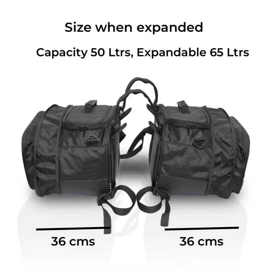 Combo 13: Stallion 50L Saddle Bag   Jaws Mini Magnetic 18L Tank Bag