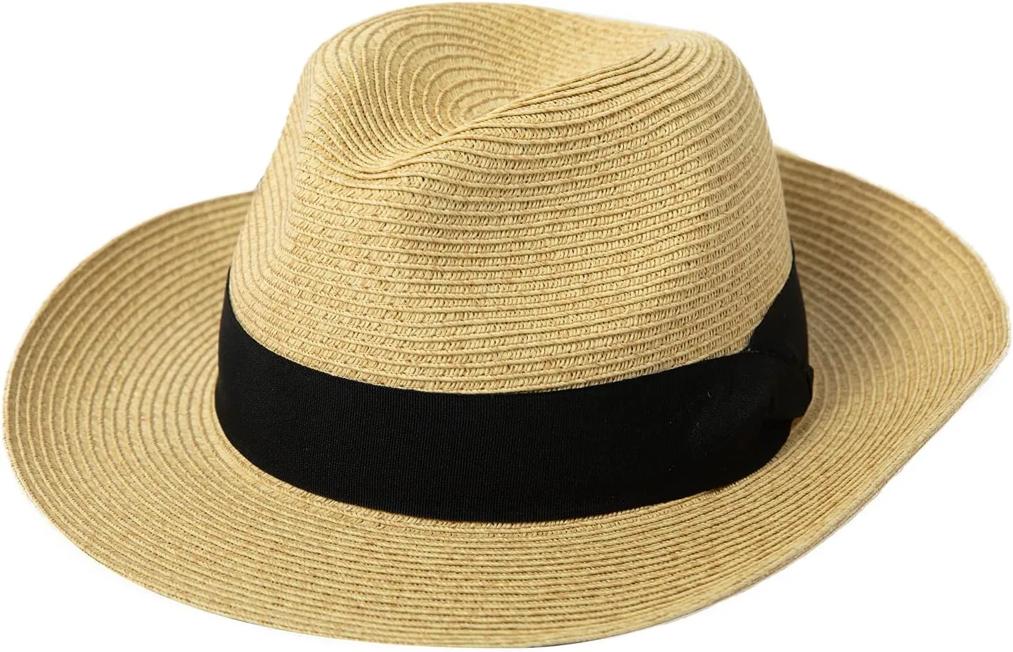 Comhats Oversized XL XXL Straw Fedora Hats for Men Big Head Mid Brim Sun UV Protection Summer Beach