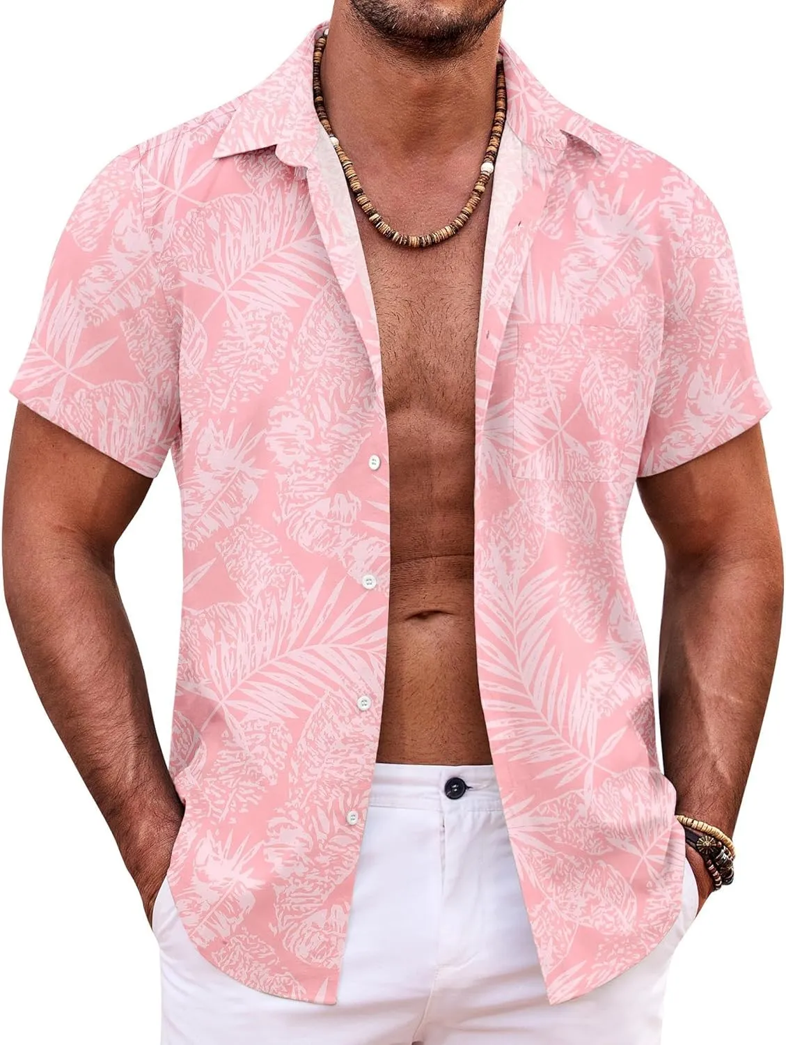 COOFANDY Mens Hawaiian Shirt Short Sleeve Button Down Shirts Tropical Summer Beach Shirts Casual Floral Aloha Shirts