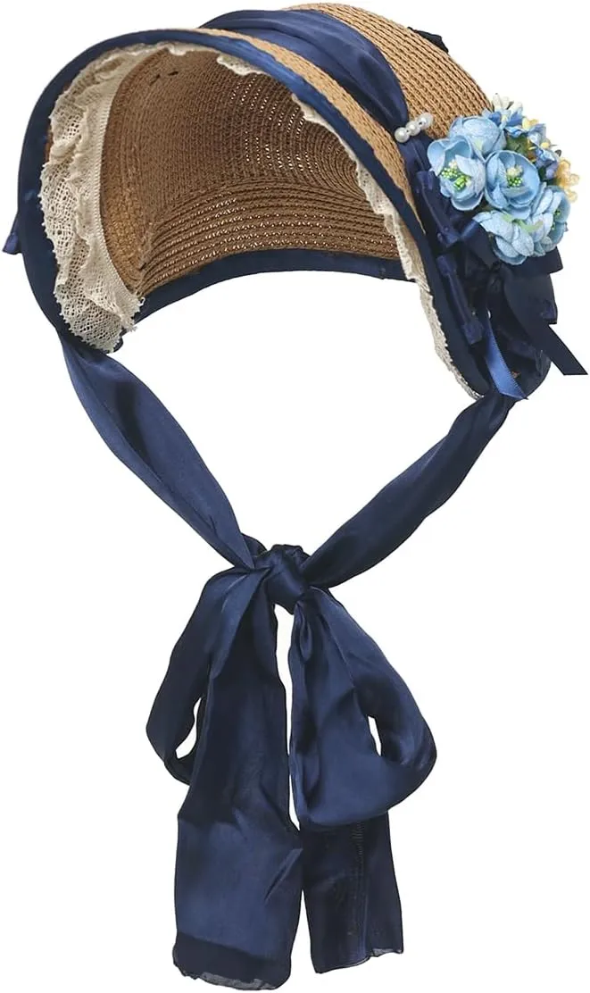 COSDREAMER Womens Victorian Hat Vintage Tea Party Sun Hat Flat