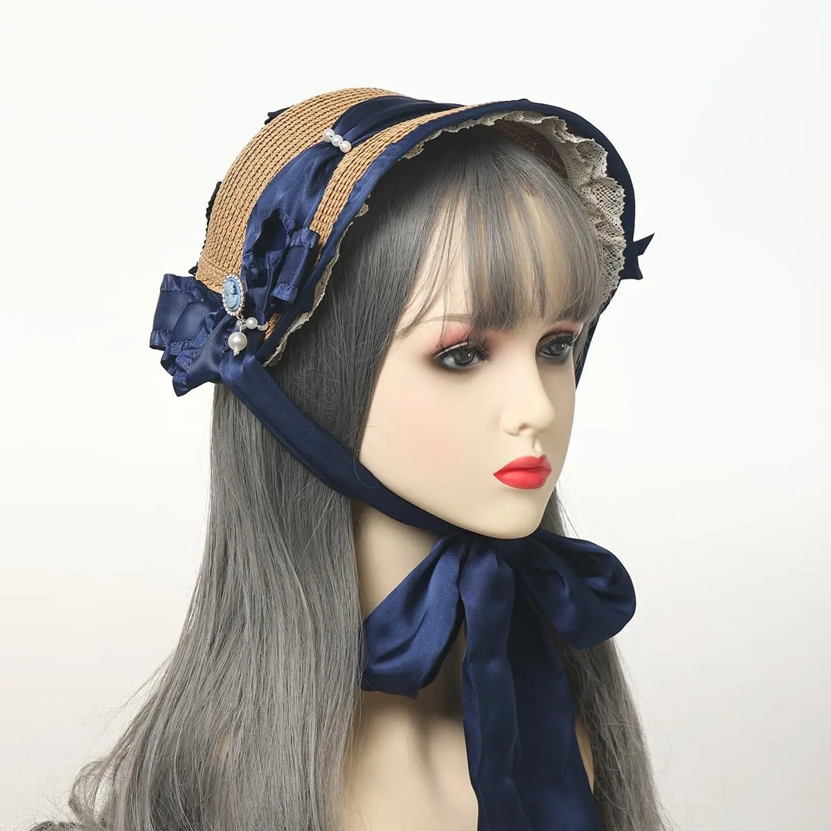 COSDREAMER Womens Victorian Hat Vintage Tea Party Sun Hat Flat