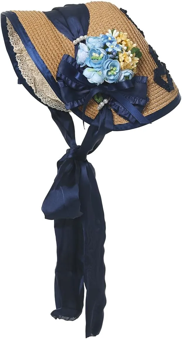 COSDREAMER Womens Victorian Hat Vintage Tea Party Sun Hat Flat