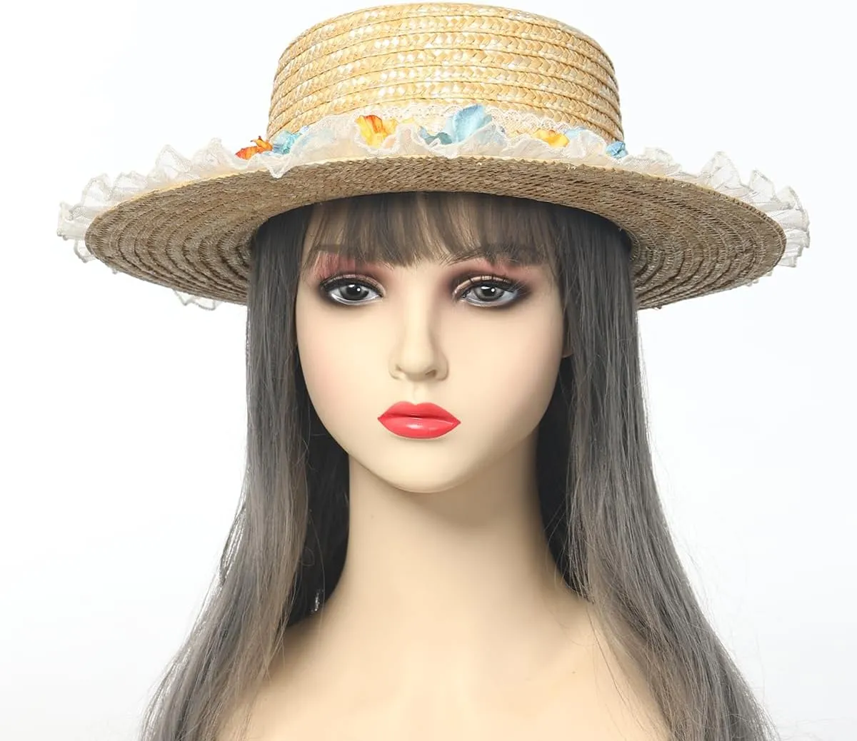 COSDREAMER Womens Victorian Hat Vintage Tea Party Sun Hat Flat